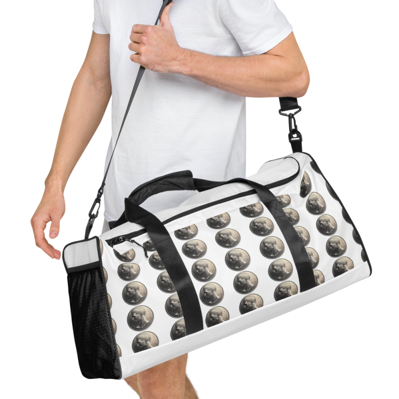 Unisex Premium “TheOneShotCrypto” Duffle bag - Image 15