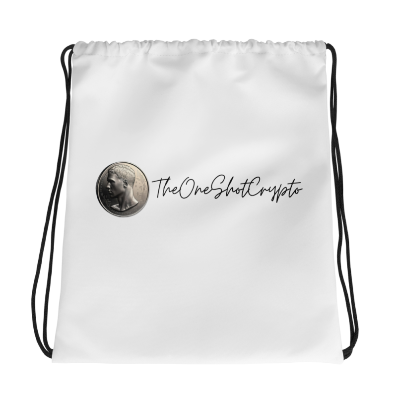 Unisex Premium “TheOneShotCrypto” Drawstring bag - Image 2